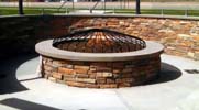 Firepit with crystals